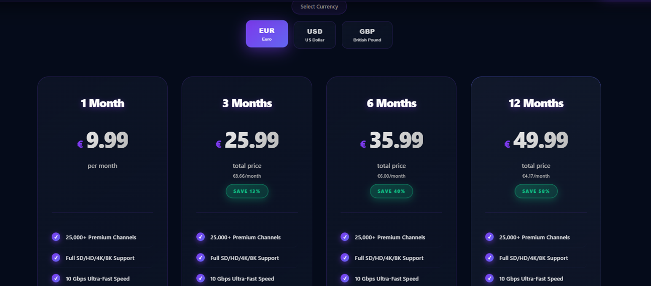 easy iptv price