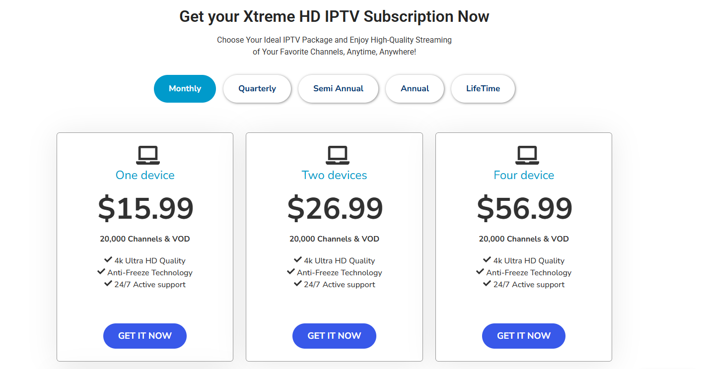 Xtreme HD IPTV price
