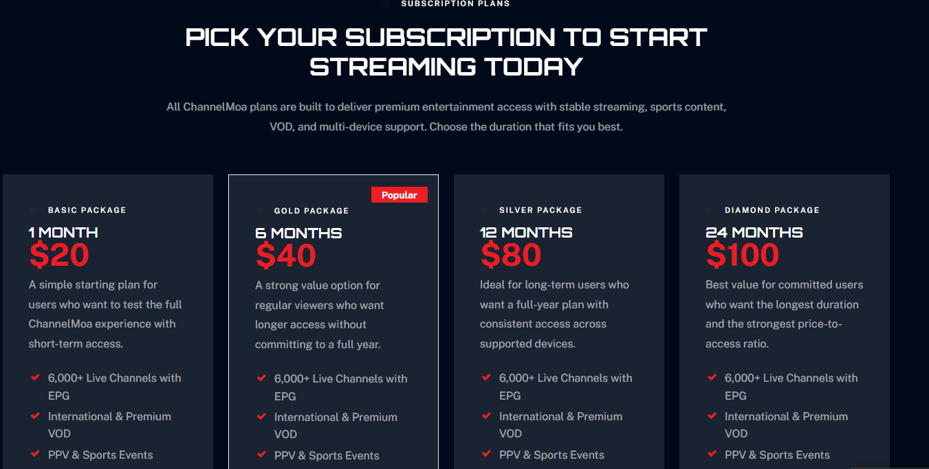 Moa IPTV price image