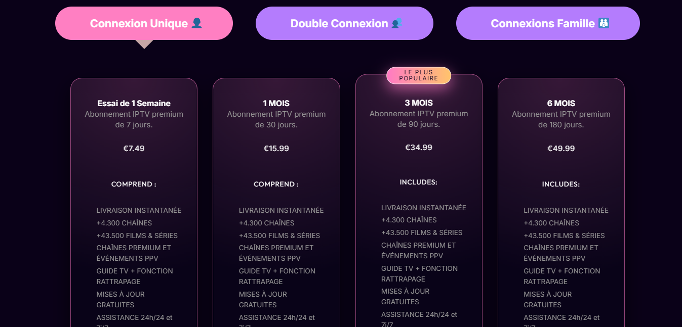 NexusIPTV price