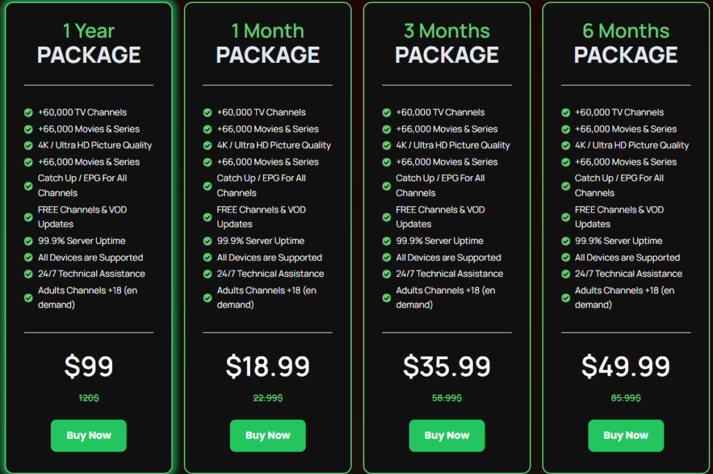 Firestream IPTV Pricing