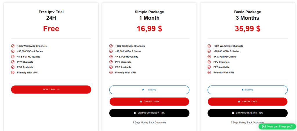 ProtoIPTV Pricing